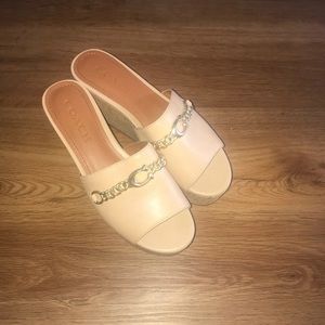 Coach Wendie leather wedge sandle